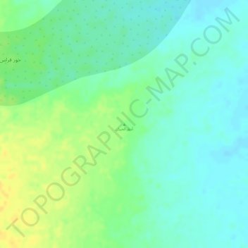 Mapa topográfico Abraq al Khiran, altitud, relieve