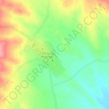 Mapa topográfico parco, altitud, relieve