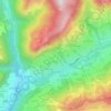 Mapa topográfico La Fougère, altitud, relieve