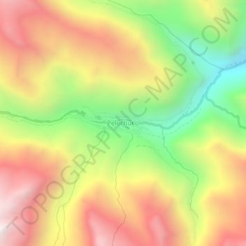 Mapa topográfico Pelechuco, altitud, relieve