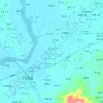 Mapa topográfico 屋基湾, altitud, relieve