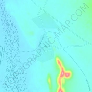Mapa topográfico Ash Shuwaytin, altitud, relieve
