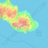 Mapa topográfico Kecamatan Paberiwai, altitud, relieve