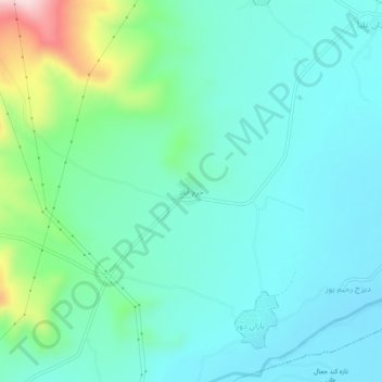 Mapa topográfico Khorramabad, altitud, relieve