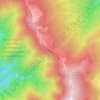 Mapa topográfico Varco di Reggello, altitud, relieve