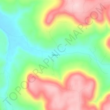 Mapa topográfico Delmar, altitud, relieve