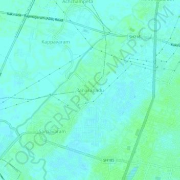 Mapa topográfico Panasapadu, altitud, relieve