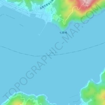Mapa topográfico Otsuchi Bay, altitud, relieve