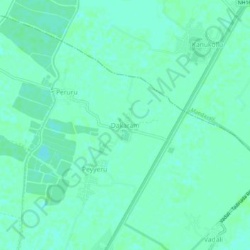 Mapa topográfico Dakaram, altitud, relieve