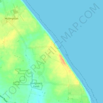 Mapa topográfico Out Newton, altitud, relieve