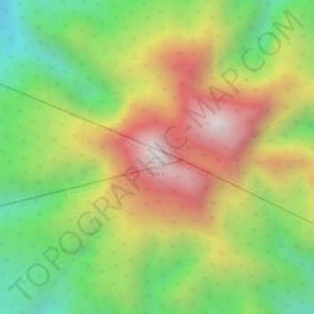 Mapa topográfico Mount Labo, altitud, relieve