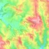 Mapa topográfico La Gente, altitud, relieve