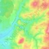 Mapa topográfico Coneuf, altitud, relieve