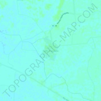 Mapa topográfico Ejido Irapuato, altitud, relieve