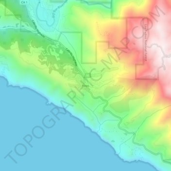 Mapa topográfico Posts, altitud, relieve