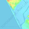 Mapa topográfico Pajaro Dunes, altitud, relieve