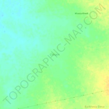 Mapa topográfico Chhatri, altitud, relieve