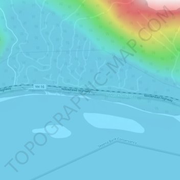 Mapa topográfico Skeena, altitud, relieve
