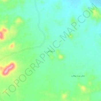Mapa topográfico Mahwash, altitud, relieve