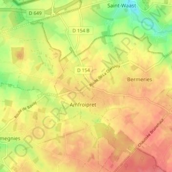 Mapa topográfico La Boëte, altitud, relieve