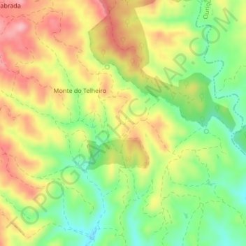 Mapa topográfico Serva, altitud, relieve