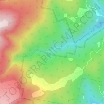 Mapa topográfico Snug Falls, altitud, relieve