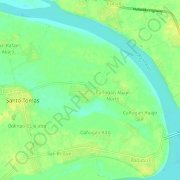 Mapa topográfico San Vicente, altitud, relieve