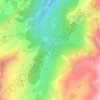 Mapa topográfico La Giettaz, altitud, relieve