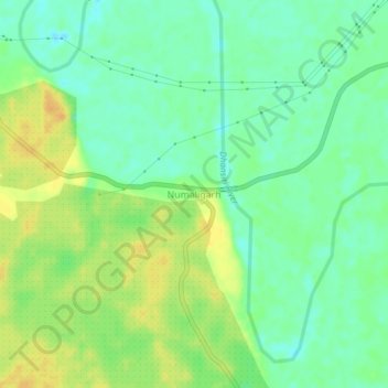 Mapa topográfico Numaligarh, altitud, relieve