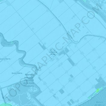Mapa topográfico Fossalon di Grado, altitud, relieve