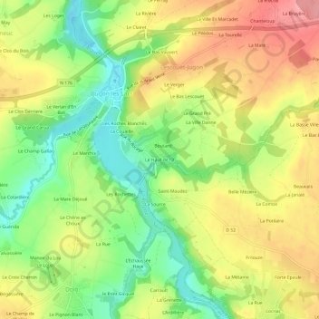 Mapa topográfico Le Haut de l’If, altitud, relieve