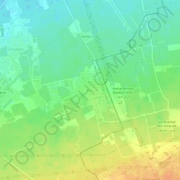 Mapa topográfico Raïs, altitud, relieve