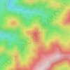 Mapa topográfico Entoto Knob, altitud, relieve
