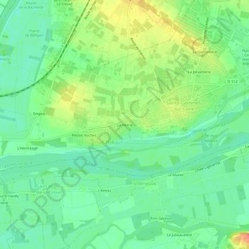 Mapa topográfico La Venrie, altitud, relieve