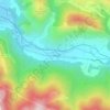 Mapa topográfico La Crouzette, altitud, relieve