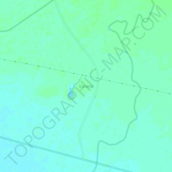 Mapa topográfico Varana, altitud, relieve