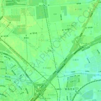 Mapa topográfico Feijia Cun, altitud, relieve