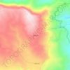 Mapa topográfico Cuemal, altitud, relieve