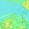 Mapa topográfico Kahnawake, altitud, relieve