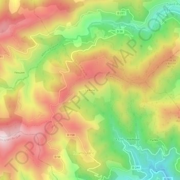 Mapa topográfico La Batie, altitud, relieve