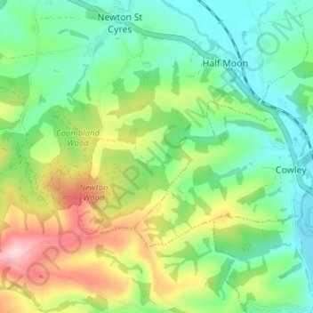 Mapa topográfico Bailey, altitud, relieve