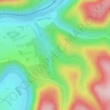 Mapa topográfico Pierre St Martin, altitud, relieve