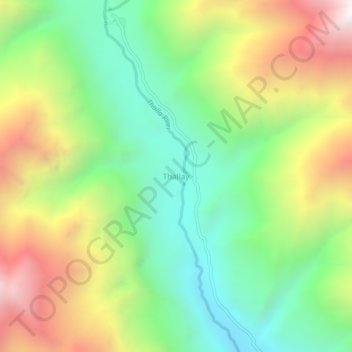 Mapa topográfico Daltar, altitud, relieve