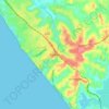 Mapa topográfico Varkala, altitud, relieve