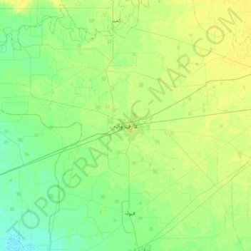 Mapa topográfico Arifwala, altitud, relieve