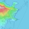 Mapa topográfico Les Aiguades, altitud, relieve