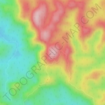 Mapa topográfico Mont La Fumée, altitud, relieve