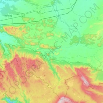 Mapa topográfico Mu Si, altitud, relieve