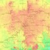 Mapa topográfico Bangalore Urban, altitud, relieve