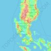 Mapa topográfico Nueva Ecija, altitud, relieve